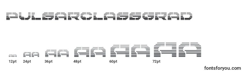 Размеры шрифта Pulsarclassgrad