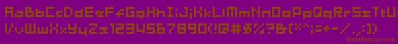 04b03b Font – Brown Fonts on Purple Background