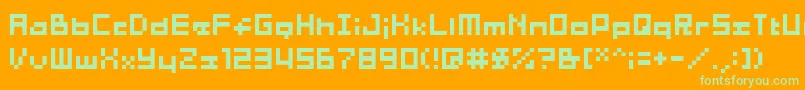 04b03b Font – Green Fonts on Orange Background