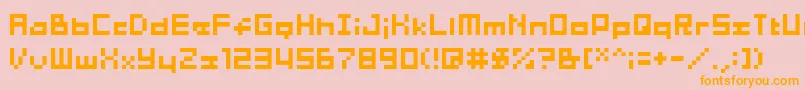 04b03b Font – Orange Fonts on Pink Background