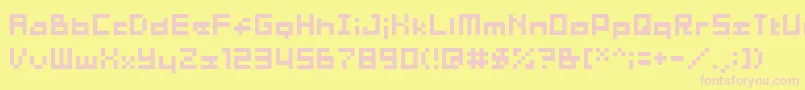 04b03b Font – Pink Fonts on Yellow Background