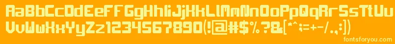 CintaAdalahPerhatian Font – Yellow Fonts on Orange Background