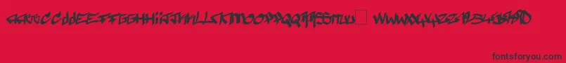 Pyromane Font – Black Fonts on Red Background