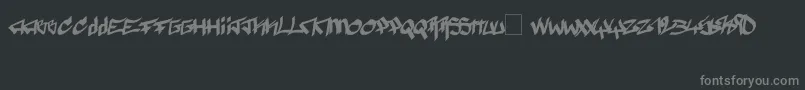 Pyromane Font – Gray Fonts on Black Background