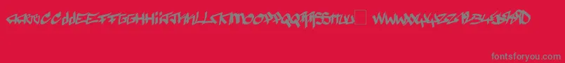 Pyromane Font – Gray Fonts on Red Background