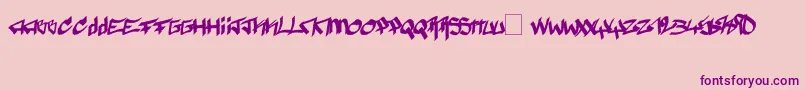 Pyromane Font – Purple Fonts on Pink Background