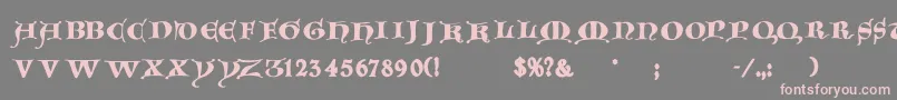 Goticacaps Font – Pink Fonts on Gray Background