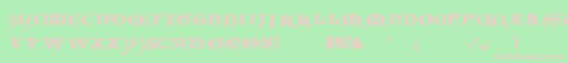 Goticacaps Font – Pink Fonts on Green Background