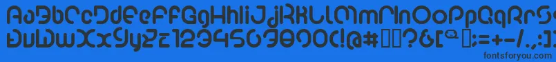 Poo2 Font – Black Fonts on Blue Background