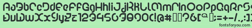フォントPoo2 – 緑の背景に黒い文字