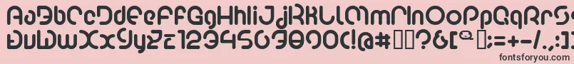 Poo2-Schriftart – Schwarze Schriften auf rosa Hintergrund