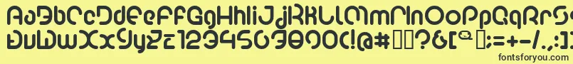 Poo2 Font – Black Fonts on Yellow Background