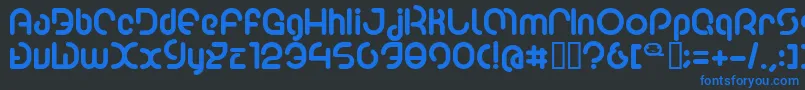 Poo2 Font – Blue Fonts on Black Background