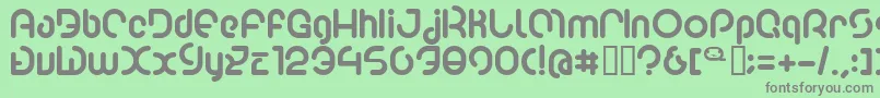 Poo2 Font – Gray Fonts on Green Background