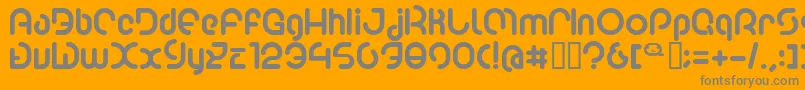 Poo2 Font – Gray Fonts on Orange Background