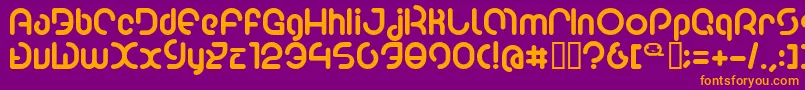 Poo2 Font – Orange Fonts on Purple Background