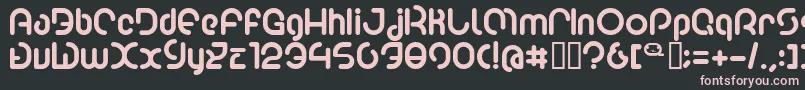 Poo2-fontti – vaaleanpunaiset fontit mustalla taustalla