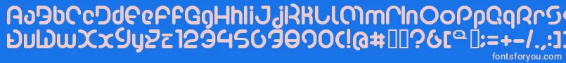 Poo2 Font – Pink Fonts on Blue Background