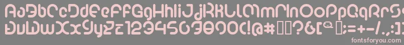 Poo2-fontti – vaaleanpunaiset fontit harmaalla taustalla