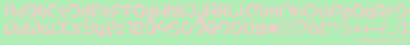 Poo2-Schriftart – Rosa Schriften auf grünem Hintergrund