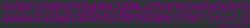 Шрифт Poo2 – фиолетовые шрифты на чёрном фоне
