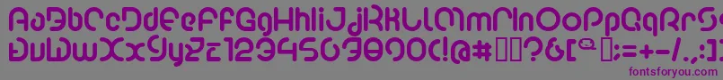 フォントPoo2 – 紫色のフォント、灰色の背景