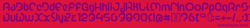 Poo2 Font – Purple Fonts on Red Background