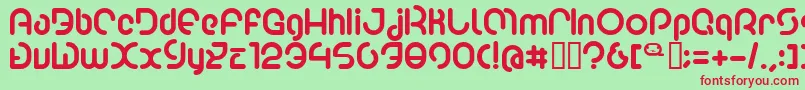 Poo2-Schriftart – Rote Schriften auf grünem Hintergrund