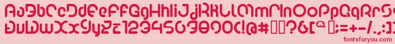 Poo2 Font – Red Fonts on Pink Background