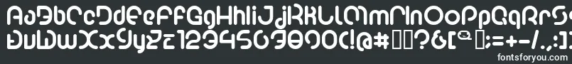 Poo2-Schriftart – Weiße Schriften auf schwarzem Hintergrund