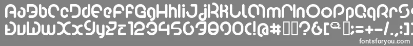 Poo2-Schriftart – Weiße Schriften auf grauem Hintergrund