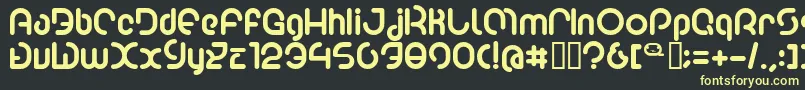 Poo2 Font – Yellow Fonts on Black Background