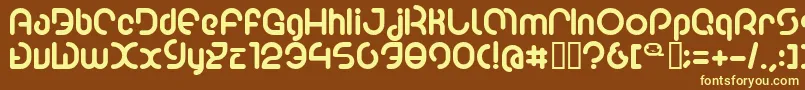 Poo2 Font – Yellow Fonts on Brown Background