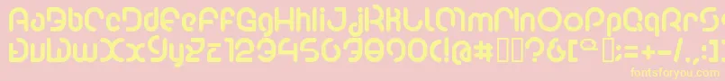 フォントPoo2 – 黄色のフォント、ピンクの背景
