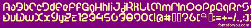 Poo2 Font – Yellow Fonts on Purple Background