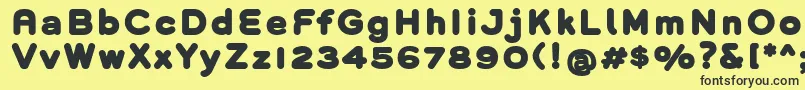 GroverHeavy Font – Black Fonts on Yellow Background