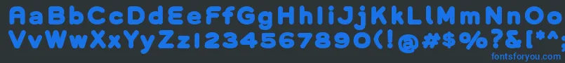 GroverHeavy Font – Blue Fonts on Black Background