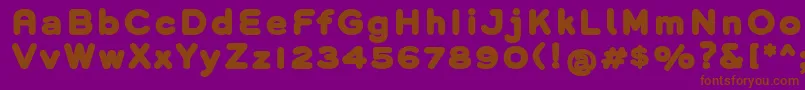 フォントGroverHeavy – 紫色の背景に茶色のフォント
