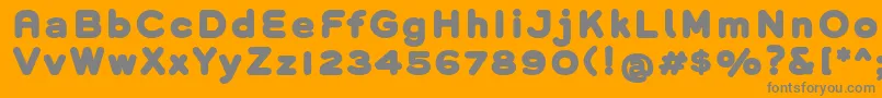 GroverHeavy Font – Gray Fonts on Orange Background