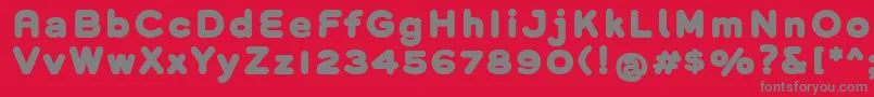 GroverHeavy Font – Gray Fonts on Red Background