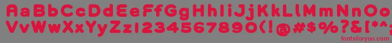 GroverHeavy Font – Red Fonts on Gray Background