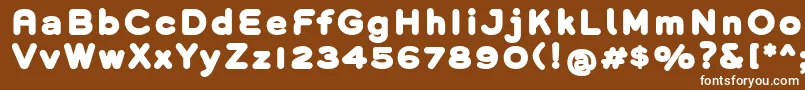 フォントGroverHeavy – 茶色の背景に白い文字