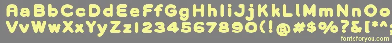 GroverHeavy Font – Yellow Fonts on Gray Background