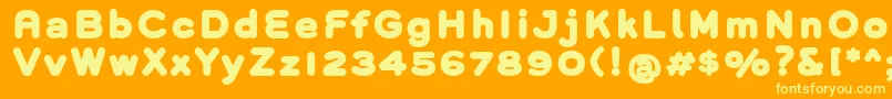 フォントGroverHeavy – オレンジの背景に黄色の文字