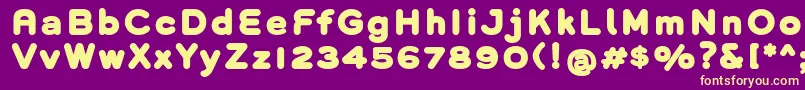 GroverHeavy Font – Yellow Fonts on Purple Background