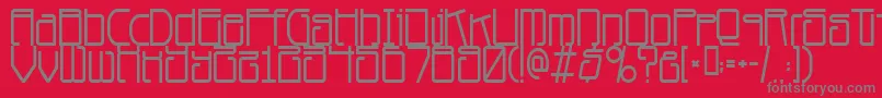 フォントPlanet Dust – 赤い背景に灰色の文字