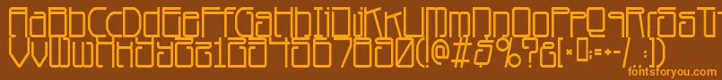 Planet Dust Font – Orange Fonts on Brown Background