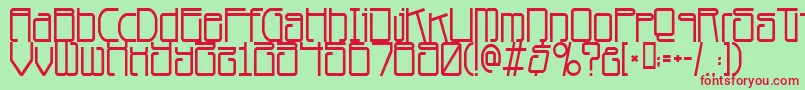 Planet Dust Font – Red Fonts on Green Background