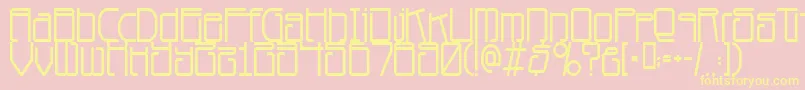 Planet Dust Font – Yellow Fonts on Pink Background