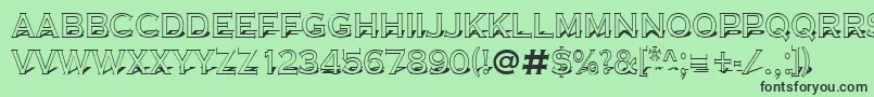 ACoppergothtitul3D Font – Black Fonts on Green Background